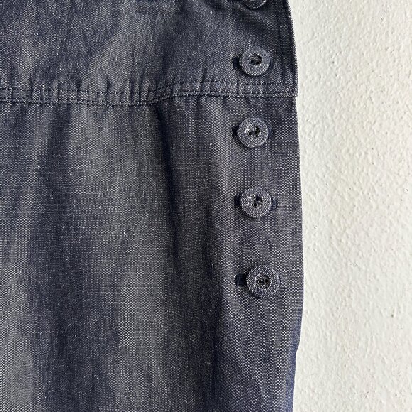 ANTHROPOLOGIE Cartonnier Hana Denim Wide Leg Cropped Pants Culottes Nautical - Picture 8 of 8